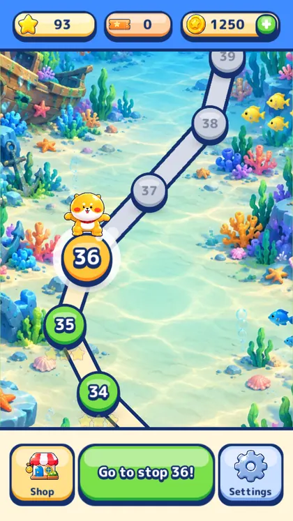 Route map through the undersea world