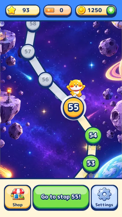 Route map through space
